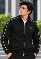 Eternity Men Premium Contrast Piping Zipper Black