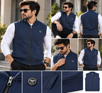 Eternity Men Premium Sleeveless Navy Blue Bomber