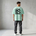 Men’s Oversized T-Shirt Frosty Blue | Premium Cotton Relaxed Fit