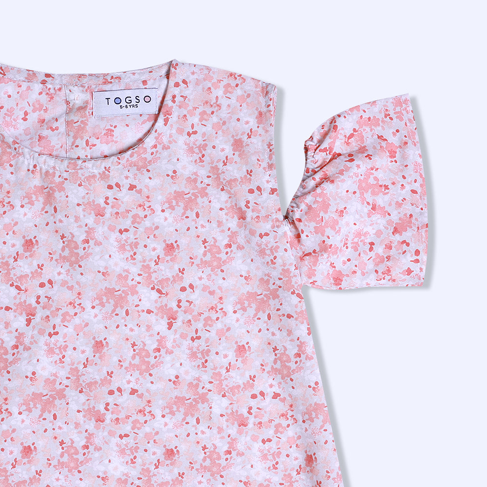 Pink Drop Shoulder Top