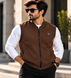 Eternity Men Premium Sleeveless Brown Bomber