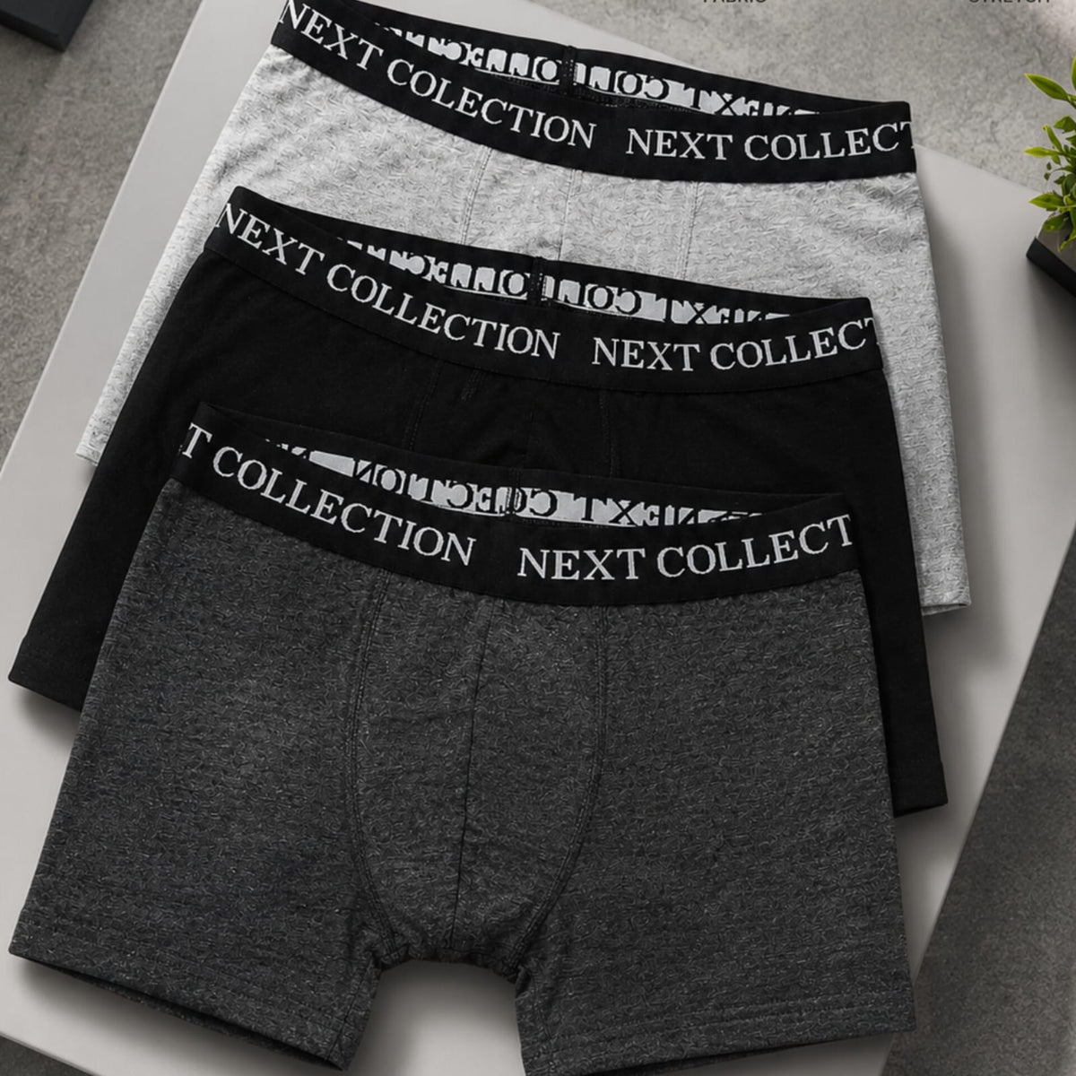Next Collection Pack of 3 Men's Boxer Briefs | Ultra-Soft Stretch Fabric