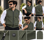Eternity Men Premium Sleeveless Olive Green Bomber