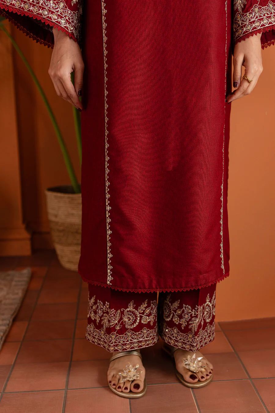 Ashnah 2Pc - Maroon