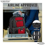 YOREPEK 17.3 Inch 50L Laptop Backpack USB Port Anti-Theft TSA Approved Waterproof Travel Bag