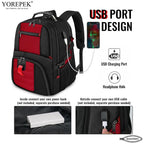 YOREPEK 17.3 Inch 50L Laptop Backpack USB Port Anti-Theft TSA Approved Waterproof Travel Bag