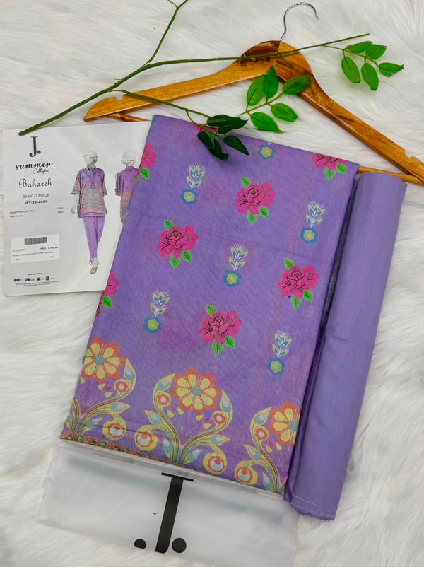 J. Unstitched Lawn 2PC