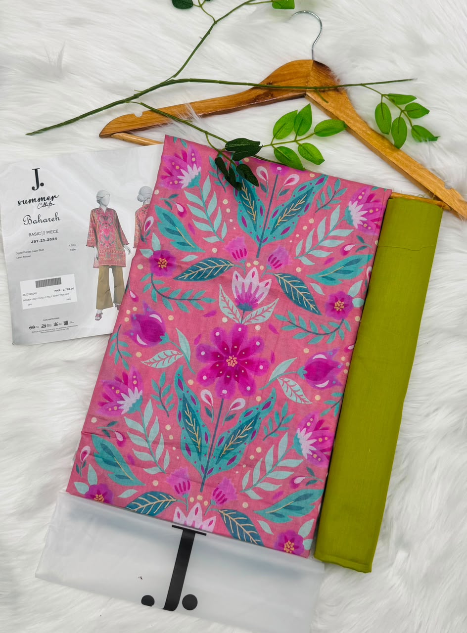 J. Unstitched Lawn 2PC