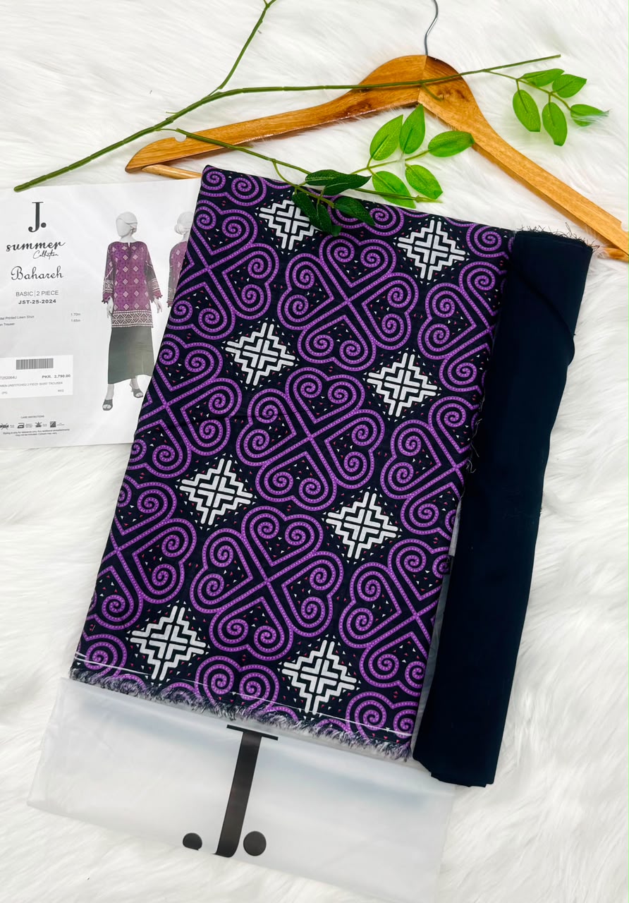J. Unstitched Lawn 2PC