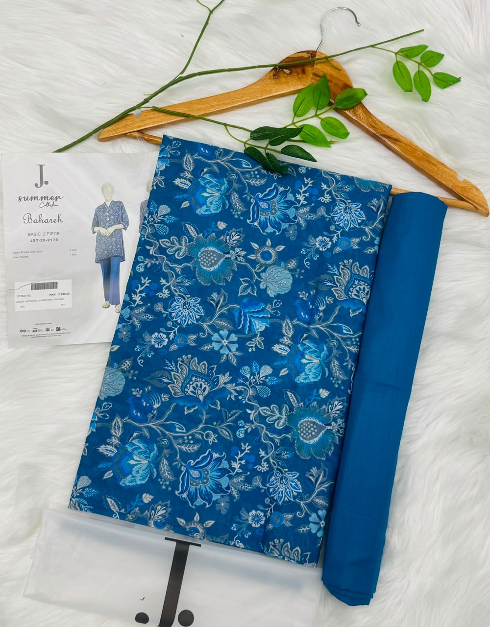 J. Unstitched Lawn 2PC