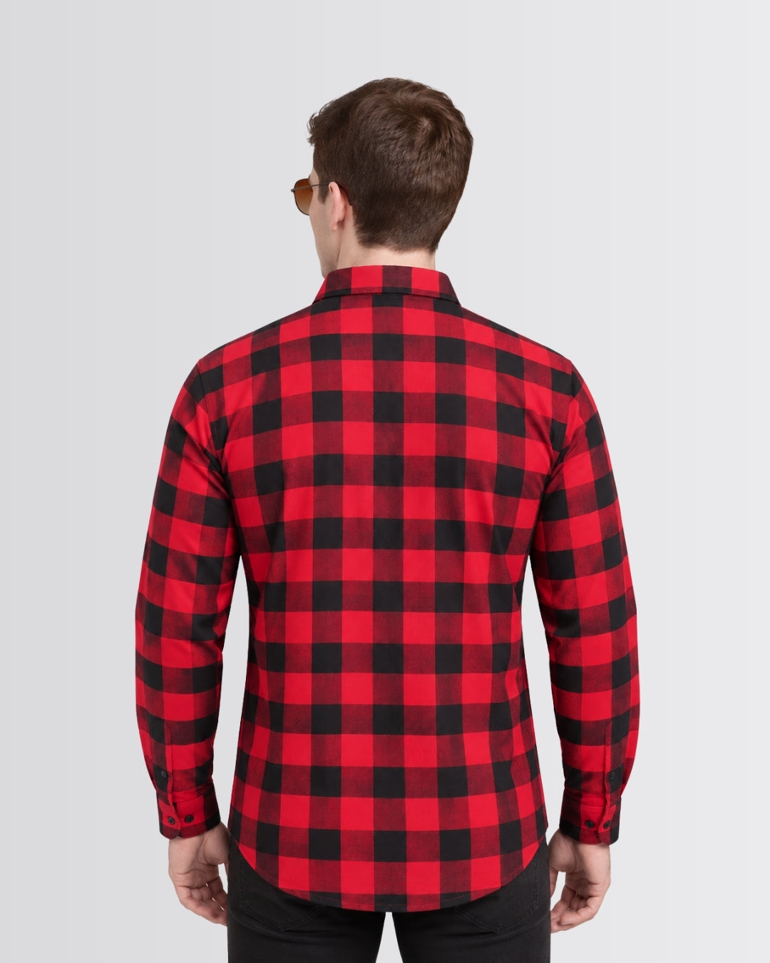 Men's Checkered Shirt - Red - view 2
