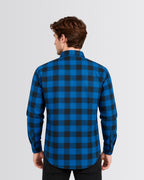 Men's Checkered Shirt - Azure Blue - view 2
