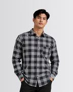 Men's Checkered Shirt - Grey - view 1
