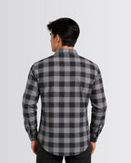 Men's Checkered Shirt - Grey - view 2