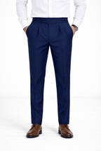 Navy Blue Gurkha Pant - Regular FitPantGarderobe Clothing