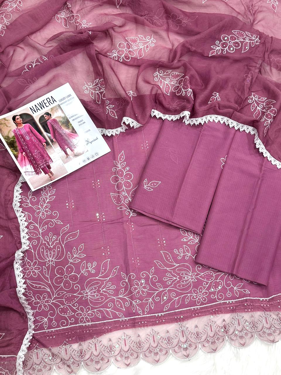 Nawera Luxury Embroidery Lawn 3PC