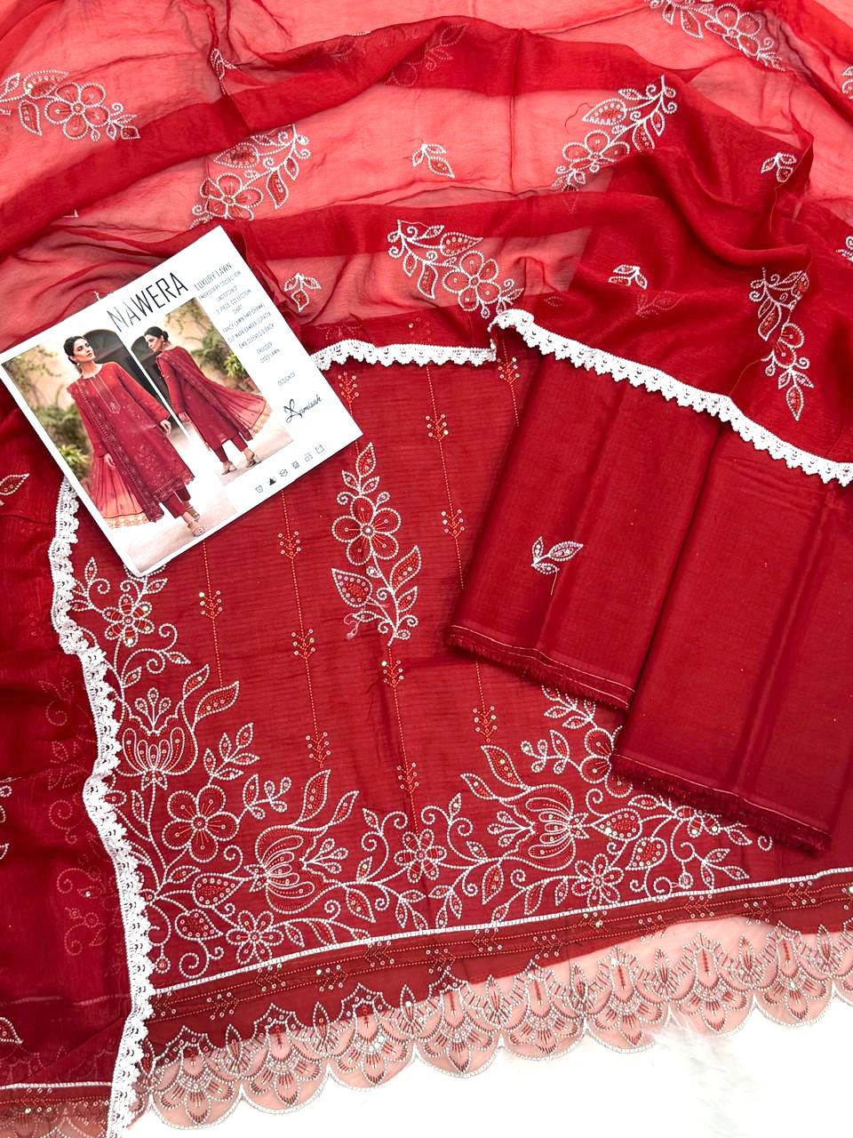Nawera Luxury Embroidery Lawn 3PC