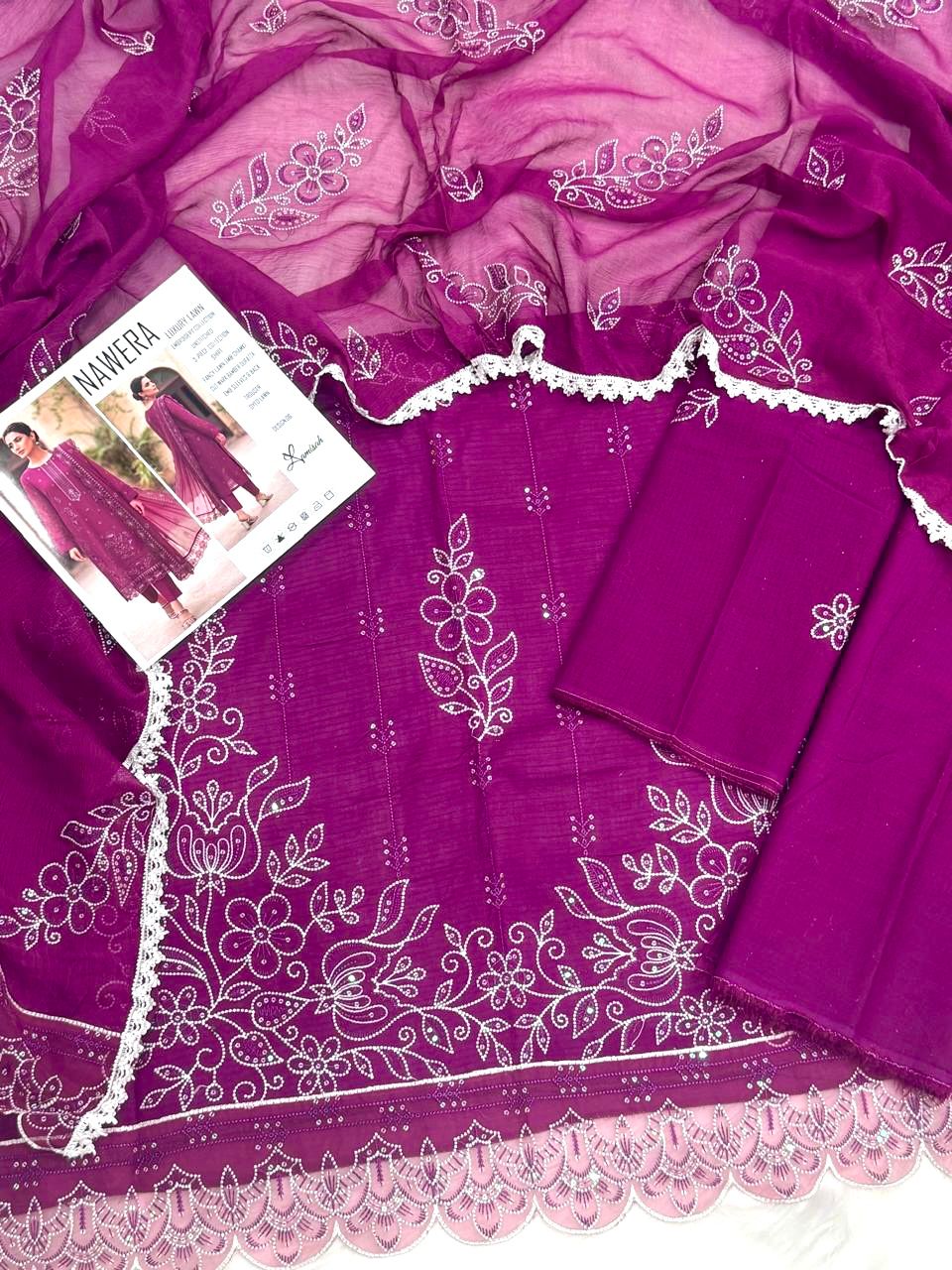 Nawera Luxury Embroidery Lawn 3PC