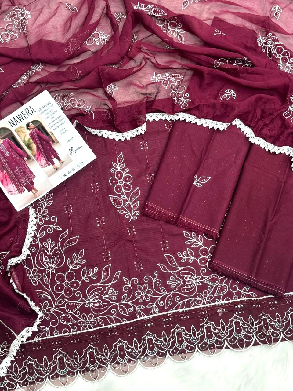 Nawera Luxury Embroidery Lawn 3PC