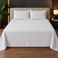 Classic Stripe Bedsheet Set - Off white