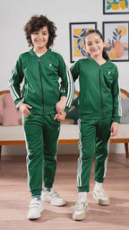 Mock Neck Tracksuit For Boys & Girls, Fleece #VWT36-A