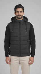 Elovery Men’s Black Puffer Vest – Lightweight Insulated Sleeveless Jacket
