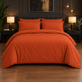 Premium Plain Bedsheet Set - Dust Red