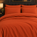 Premium Plain Bedsheet Set - Dust Red