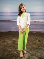 Girls Summer 2Pcs Embroidered Suit VG162-A