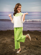 Girls Summer 2Pcs Embroidered Suit VG162-A