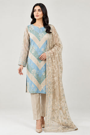 PC - B071 Digital Printed Premium Lawn Unstitched 3PC Suit
