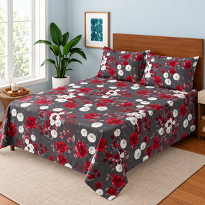 Crimson Dusk - Bedsheet Set