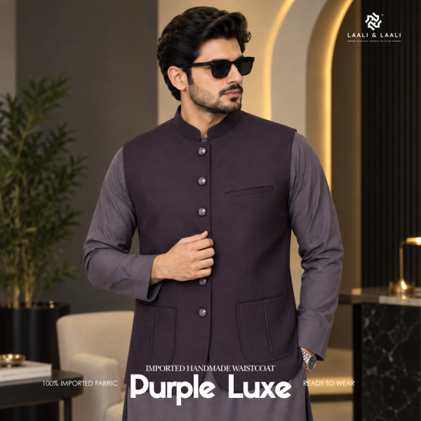 Purple Luxe - imported waist Coat