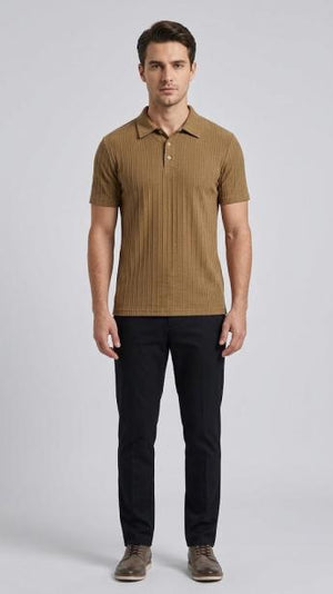 poplin button polo shirts - olive