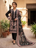 3Pc (G2) Stitched Embroidered Suit - black