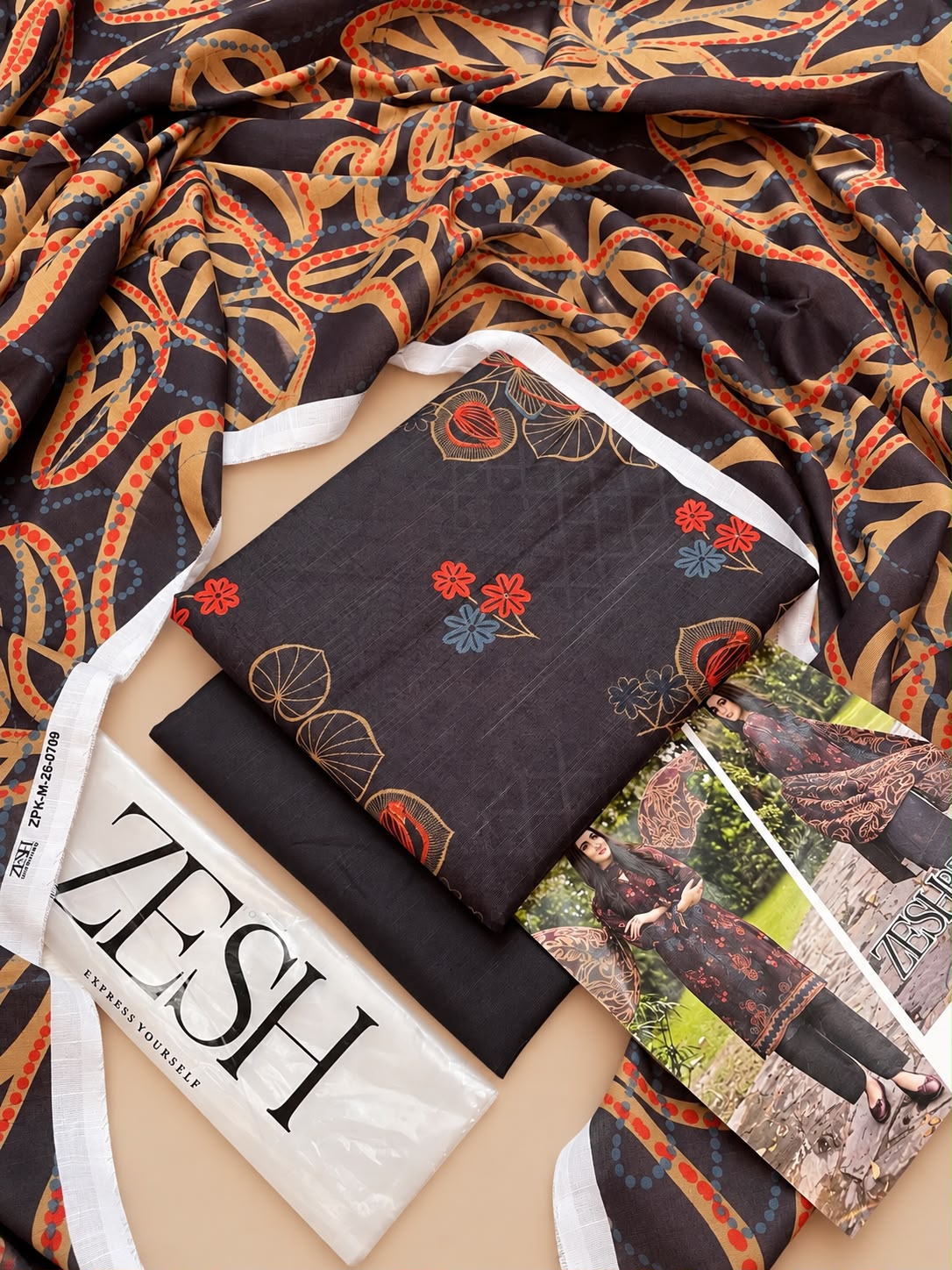 Zeesh Premium Printed Khaddar 3PC Winter Collection 2026-27