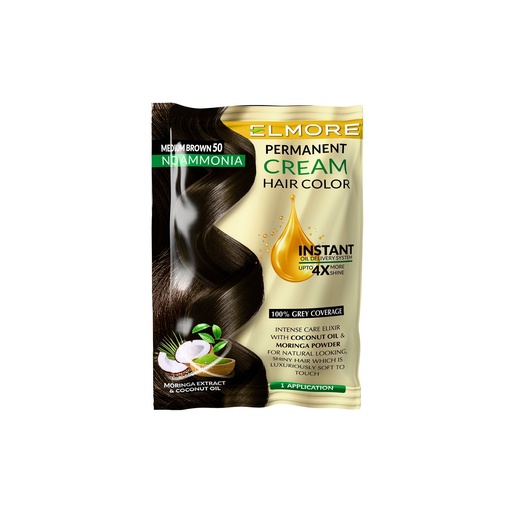 Elmore Advanced Cream Hair Color 50 Medium Brown
