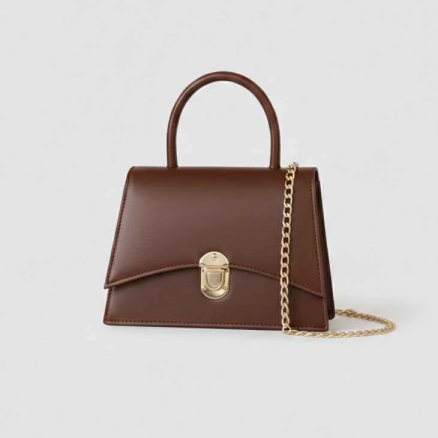 Mira Brown Handbag - Elegant Chain Shoulder Bag for Women