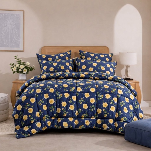 Imperial Bloom - 6pcs Premium Comforter Set
