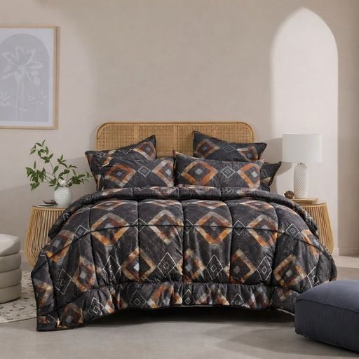 Multi Square- 6pcs Premium Comforter Set