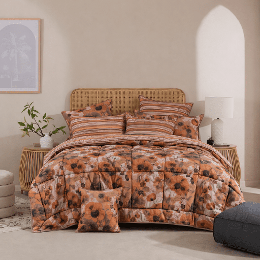 Premium 6pcs Summer Comforter Set (Light Filling) - Plush