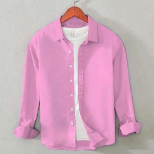 Cotton Chambray Shirt (Pink)
