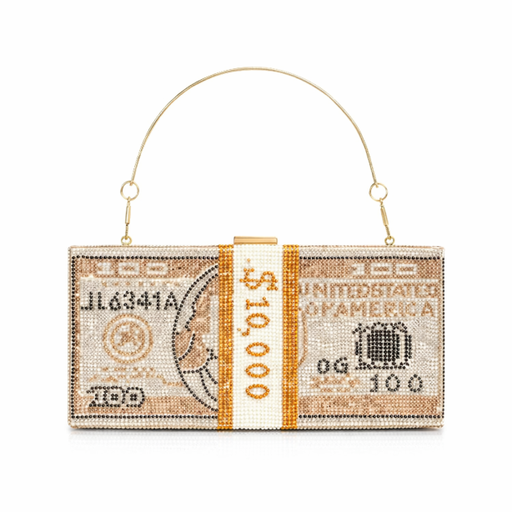 Rich Girl Dollar Clutch Golden