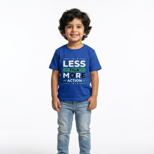 LESS TALK  Royal Blue T Shirt