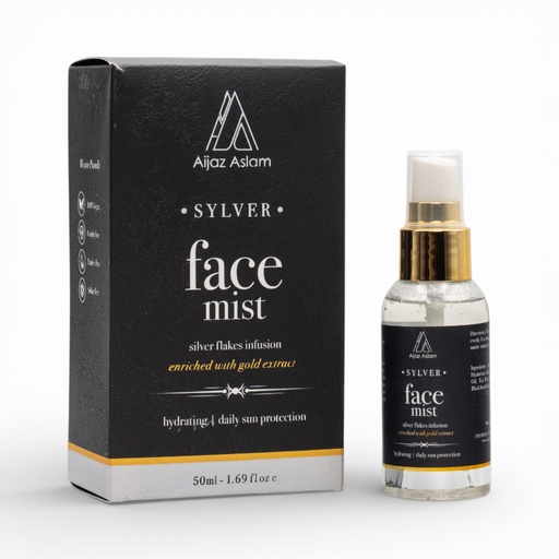 Sylver - Face Mist with Hyaluronic Acid, Silver Flakes & Gold | Aijaz Aslam 50ml