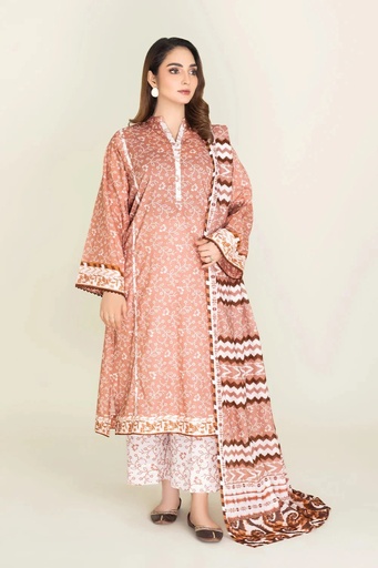 3PC Unstitched Printed Lawn Suit | KLA-3722