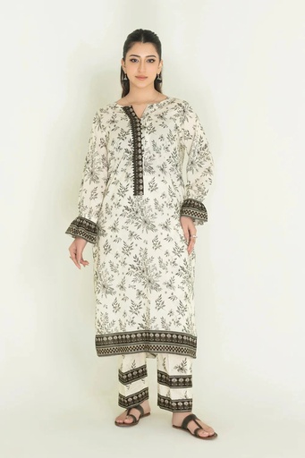 2PC Unstitched Printed Lawn Shirt and Trouser I KST-3836