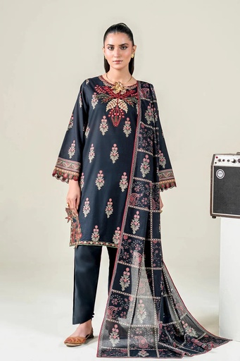 3PC Embroidered Unstitched Lawn Suit | KL-3772