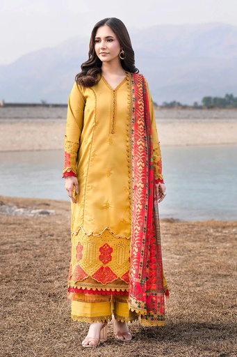 3PC Embroidered Unstitched Lawn Suit | KSE-3795