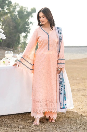 3PC Embroidered Unstitched Lawn Suit | KSE-3809